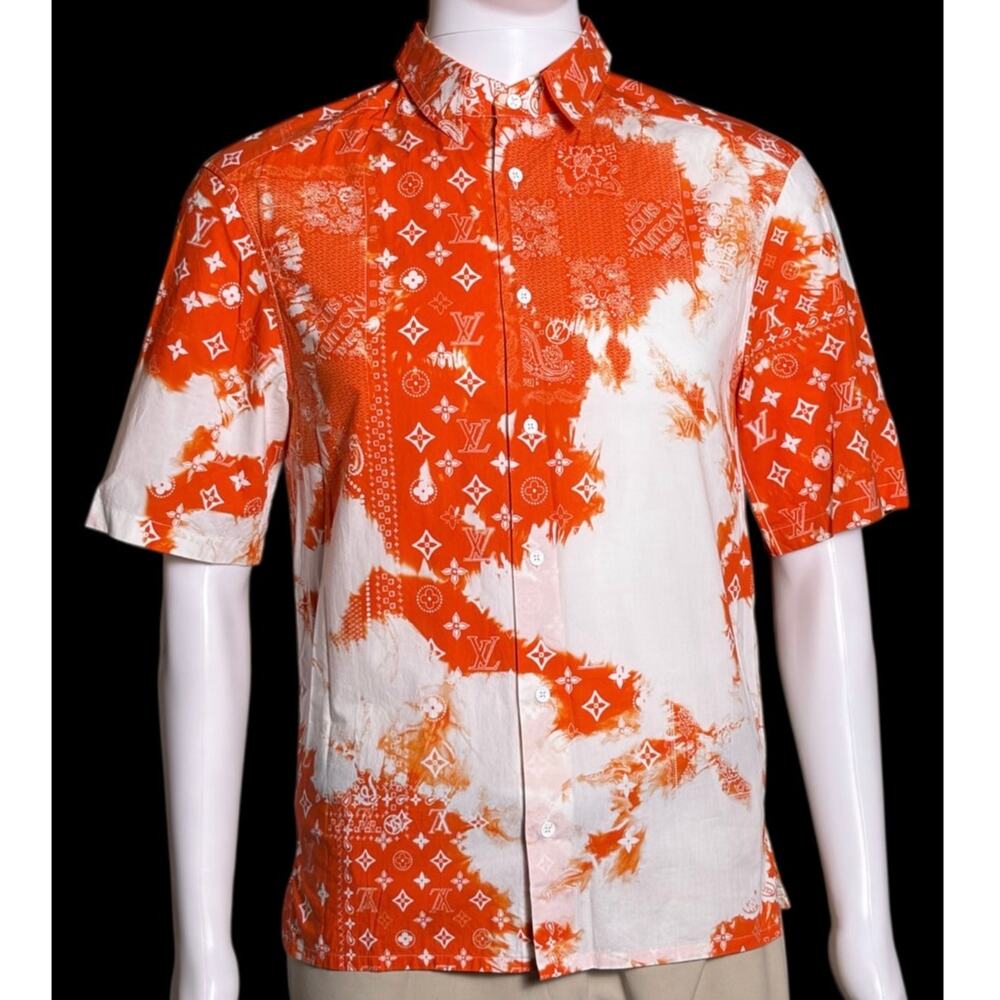 Archival Authentic 2022 Louis Vuitton Virgil Abloh Monogram Bandana Shirt XS